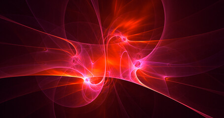 3D rendering abstract multicolor fractal light background