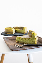 手作り抹茶チーズケーキ