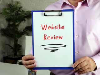 Business concept about Website Review with phrase on the page.