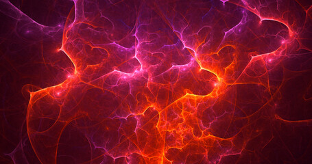 3D rendering abstract multicolor fractal light background