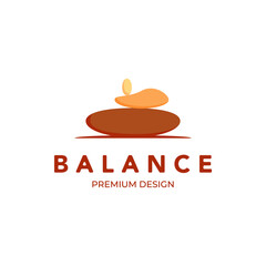 stone logo vintage minimalist balancing zen