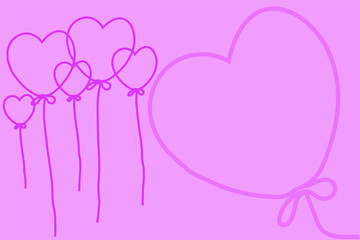 pink heart balloons for Valentine's day