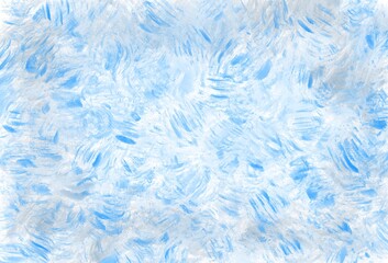 Fluffy soft delicate airy background in pastel blue and white color, with a gradient from light to dark. Background for flyer, advertising graphic design, wallpaper, postcard, brochure 