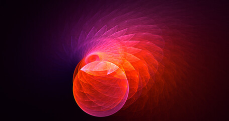3D rendering abstract multicolor fractal light background