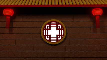 China abstract background 3D render