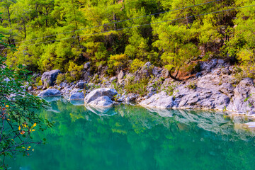 River in a Goynuk canyon. Antalya province, Turkey