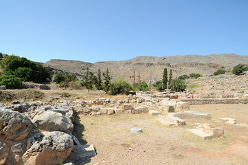 Les ateliers de l'aile sud du palais de Zakros près de Sitia en Crète