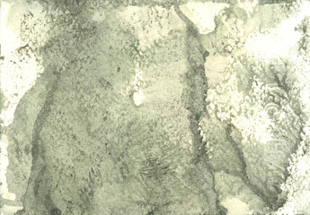 Dark olive green abstract watercolor hand painted background