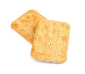 Crispy cracker isolated on white background