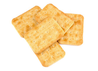 Crispy cracker isolated on white background