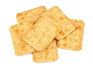 Crispy cracker isolated on white background