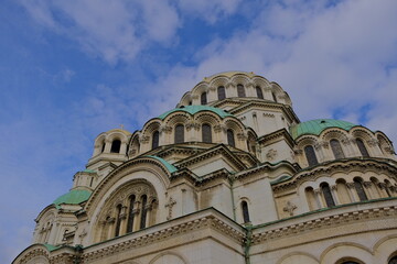 06.01.2021. Sofia. Bulgaria. Magnificent Alexander Nevsky Cathedral in capital city of Bulgaria. 