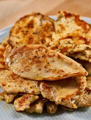 Grilled chicken breasts