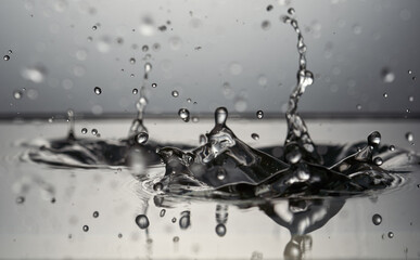 Closeup of water splashes