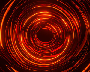 3D rendered abstract red metallic circular background