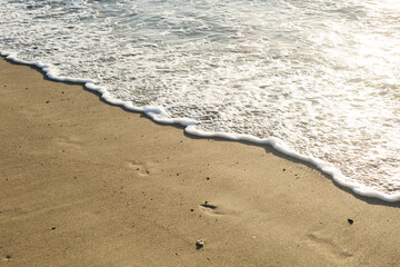 golden sunset on the sea shore