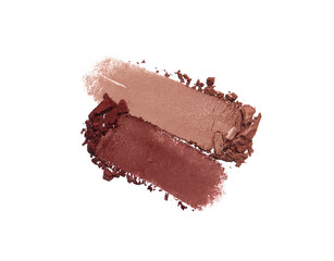 Crushed eyeshadow isolated on white	
