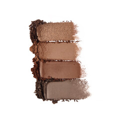 Crushed eyeshadow isolated on white	
