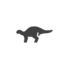 Iguanodon dinosaur vector icon. filled flat sign for mobile concept and web design. Iguanodon glyph icon. Symbol, logo illustration. Vector graphics