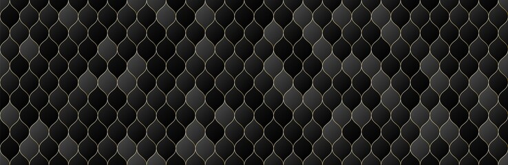 gold, black gradient color grid seamless pattern background, line geometric luxury texture, minimal design style, stock vector illustration panoramic backdrop for social media header, banner, link