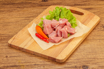 Raw pork meat for cooking