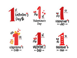 My first Valentines Day Vector typography kids