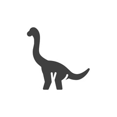 Brontosaurus dinosaur vector icon. filled flat sign for mobile concept and web design. Brontosaurus glyph icon. Symbol, logo illustration. Vector graphics