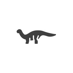 Brachiosaurus dinosaur vector icon. filled flat sign for mobile concept and web design. Brachiosaurus glyph icon. Symbol, logo illustration. Vector graphics