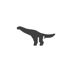 Brachiosaurus dinosaur vector icon. filled flat sign for mobile concept and web design. Brachiosaurus glyph icon. Symbol, logo illustration. Vector graphics