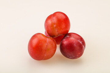 Ripe sweet tasty red plum