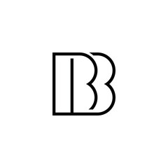 b bb initial logo design vector template - obrazy, fototapety, plakaty