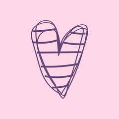 heart icon isolated on colored background