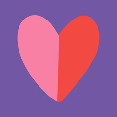 heart icon isolated on colored background