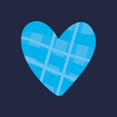 heart icon isolated on colored background