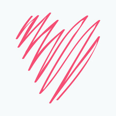 heart icon isolated on colored background