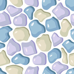 seamless background of stones, paving stones. Vector pattern stone wall or road for decoration of games and objects. building texture.