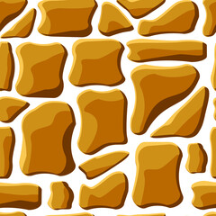 seamless background of stones, paving stones. Vector pattern stone wall or road for decoration of games and objects. building texture.