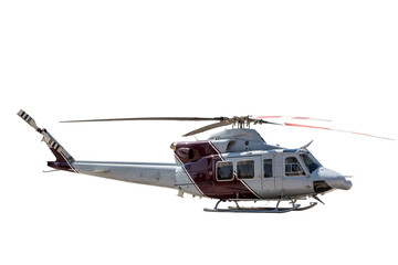 A helicopter with a white background