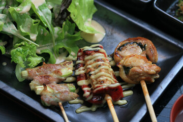 Japanese izakaya barbecue assorted grilled skewers