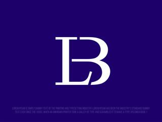 Modern professional logo monogram LB in business theme