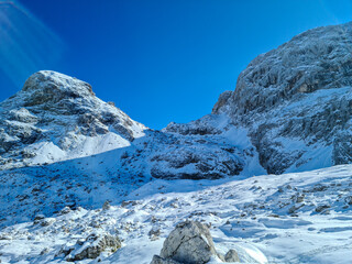 High mountains in Julian alps, 7 lakes valley