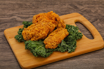 Hot fried crispy chicken wings