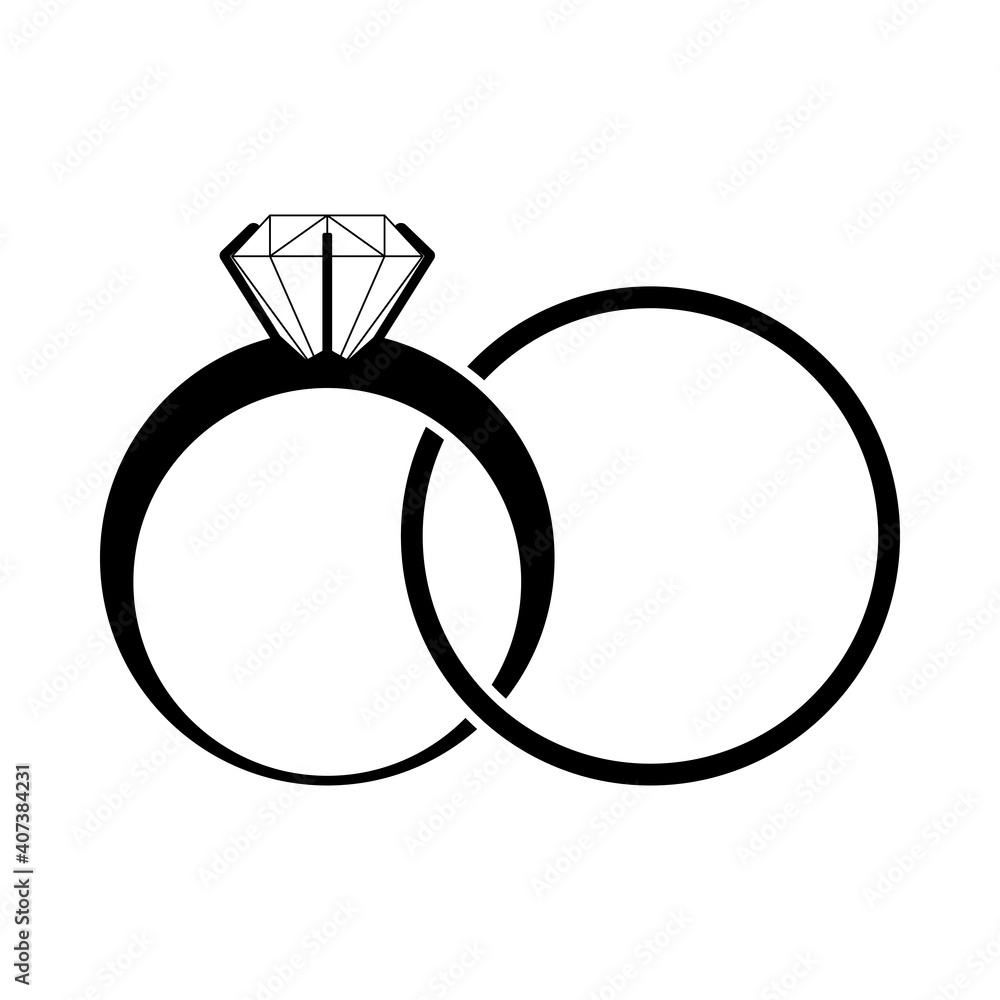 Sticker Wedding Rings Icon