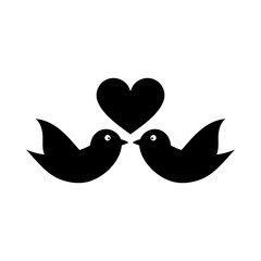 Dove With Heart Icon