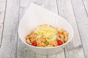 Caesar with prawn and parmesan