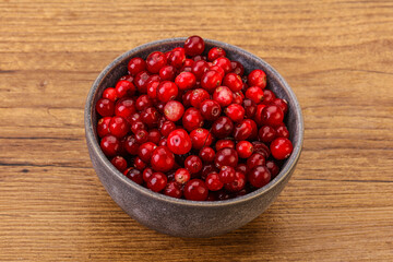 Sweet and tasty cranberry in the bowl