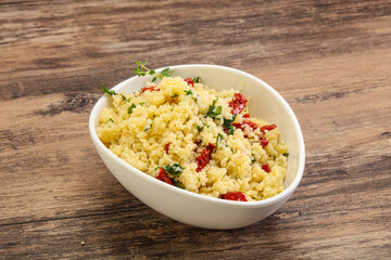 Vegetarian uisine - couscous with vegetables