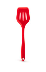 red color spatula on white background