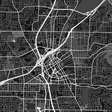 Huntsville, UnitedStates dark vector art map