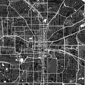 Tallahassee, UnitedStates dark vector art map